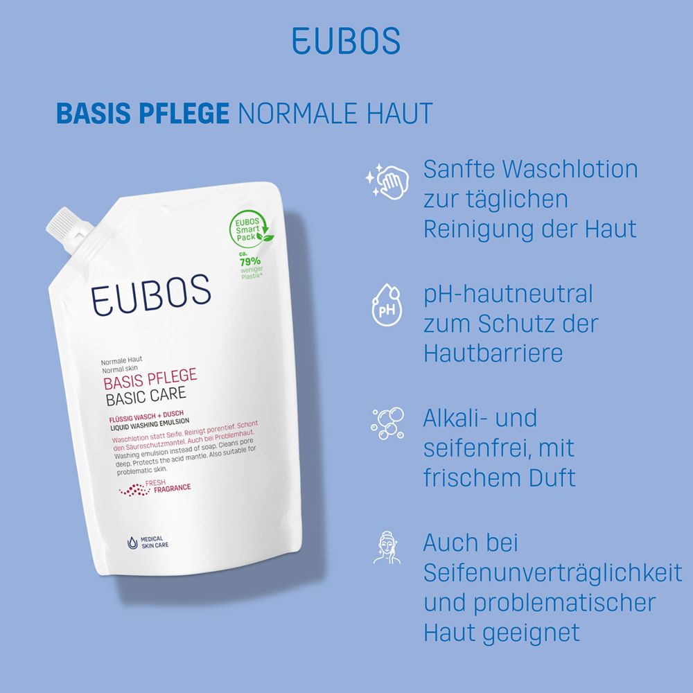 EUBOS Flüssig Wasch + Dusch Rot Nachfüllbeutel 400 ml – Bild 2